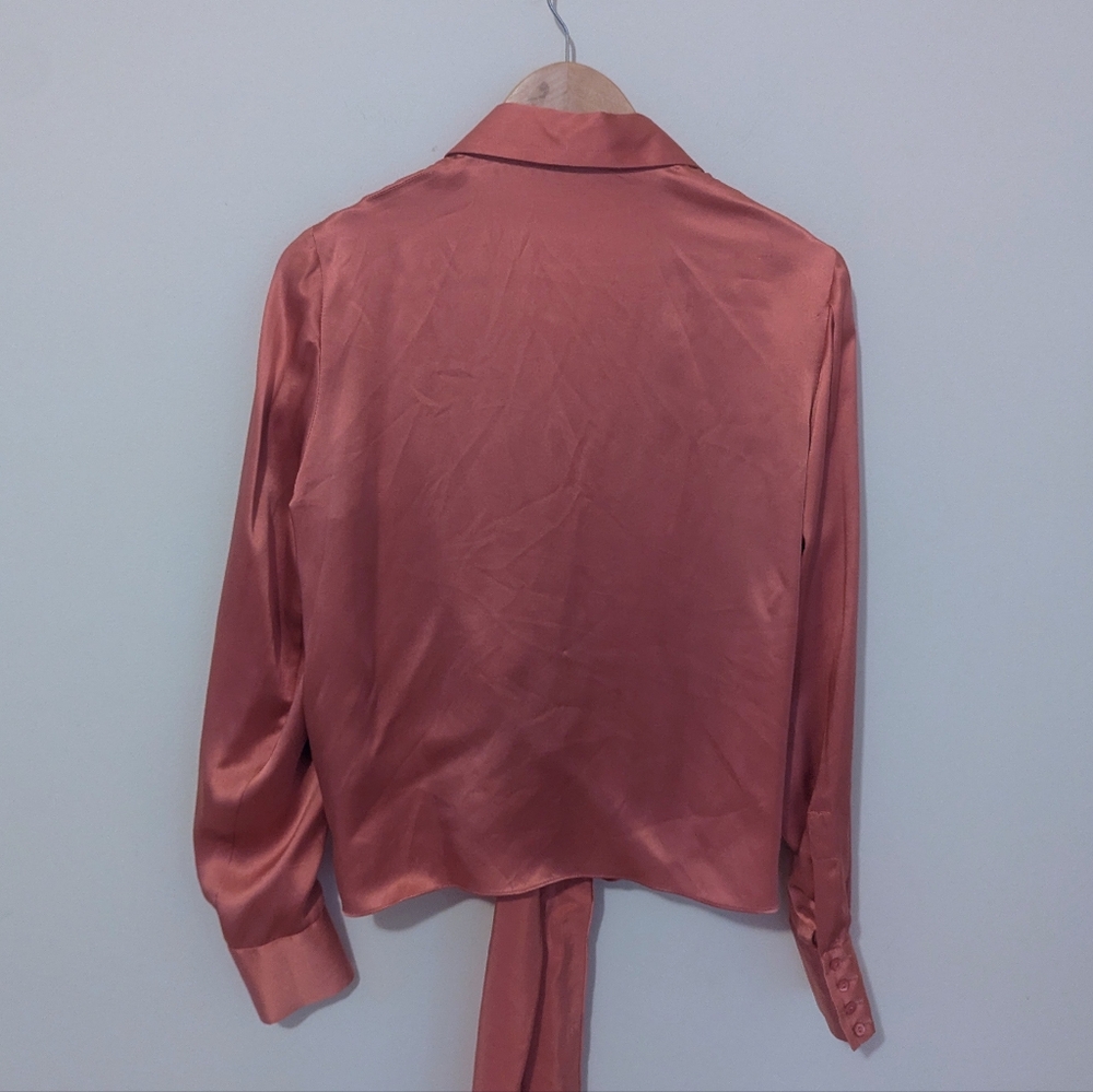 Anna Molinari Pink Silk Tie Top - Picture 8 of 10